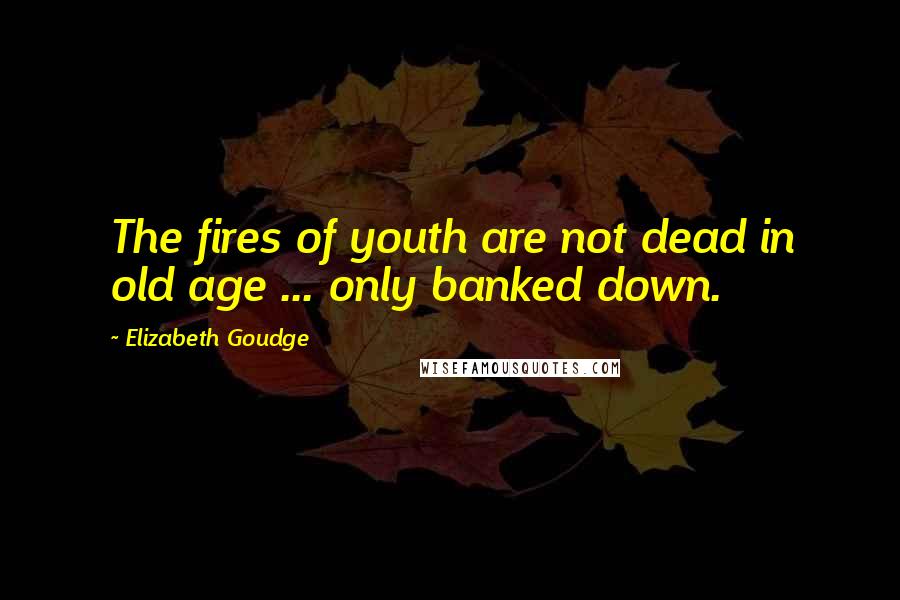 Elizabeth Goudge Quotes: The fires of youth are not dead in old age ... only banked down.