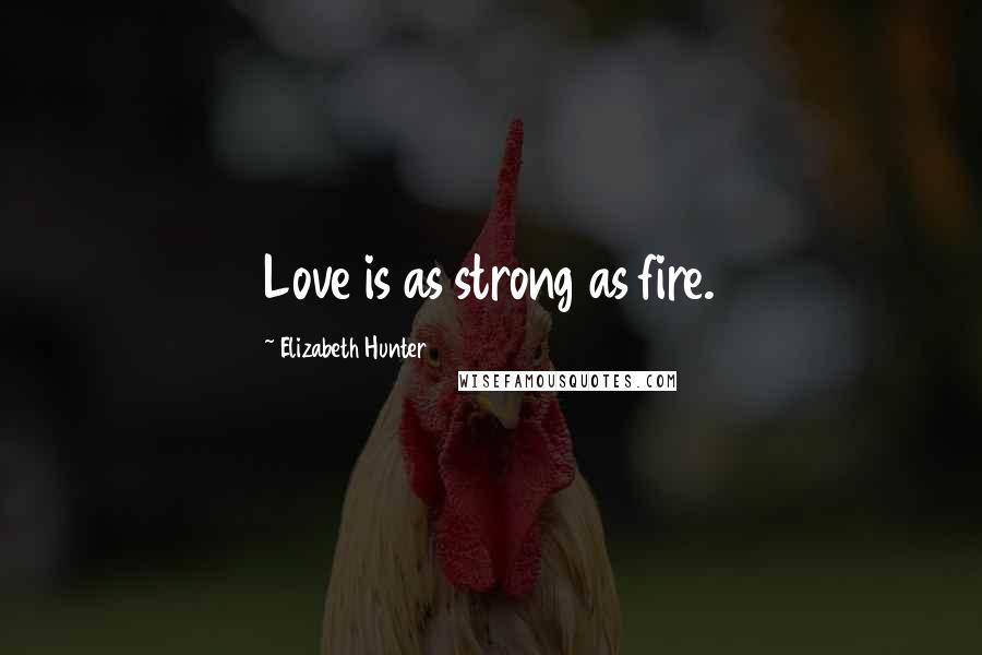 Elizabeth Hunter Quotes: Love is as strong as fire.