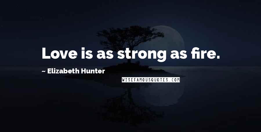 Elizabeth Hunter Quotes: Love is as strong as fire.