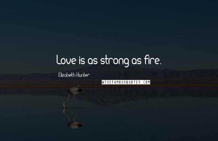 Elizabeth Hunter Quotes: Love is as strong as fire.