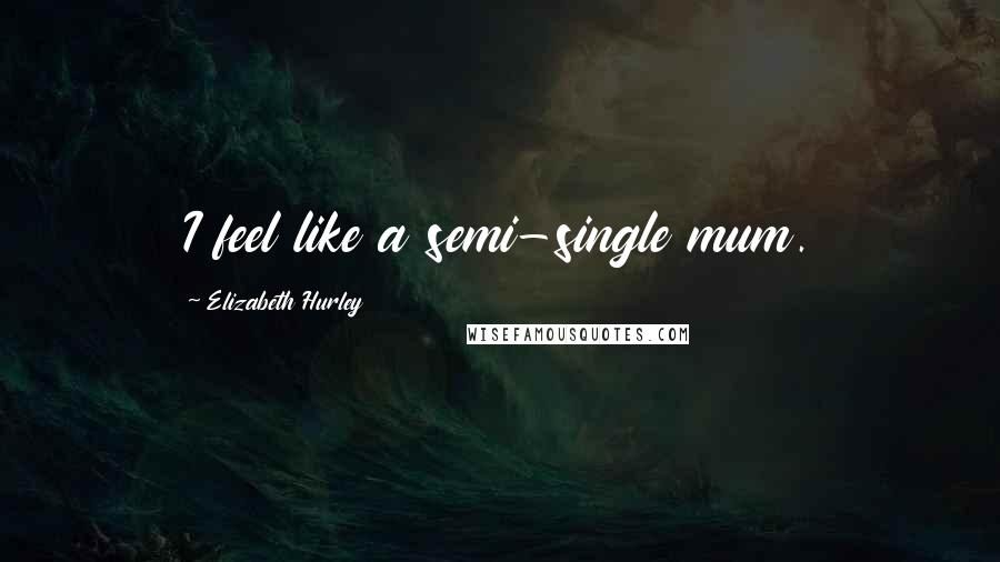 Elizabeth Hurley Quotes: I feel like a semi-single mum.