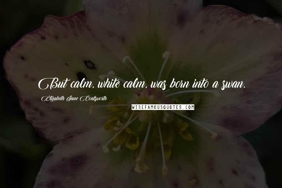 Elizabeth Jane Coatsworth Quotes: But calm, white calm, was born into a swan.