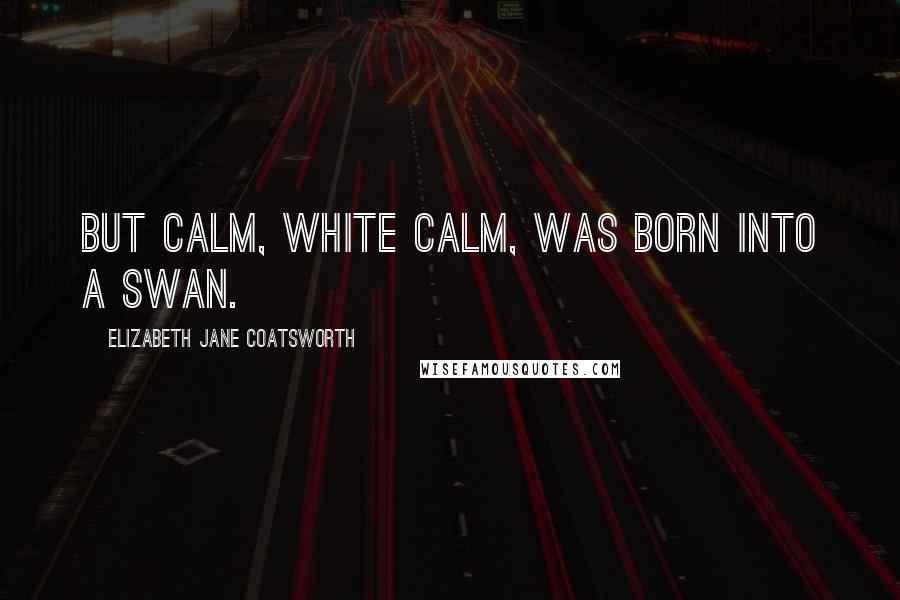 Elizabeth Jane Coatsworth Quotes: But calm, white calm, was born into a swan.