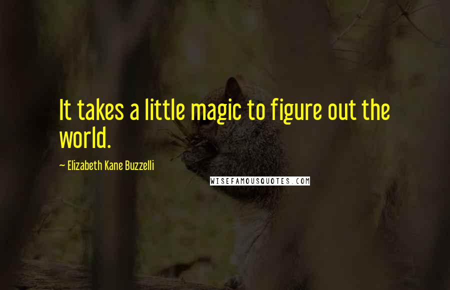 Elizabeth Kane Buzzelli Quotes: It takes a little magic to figure out the world.