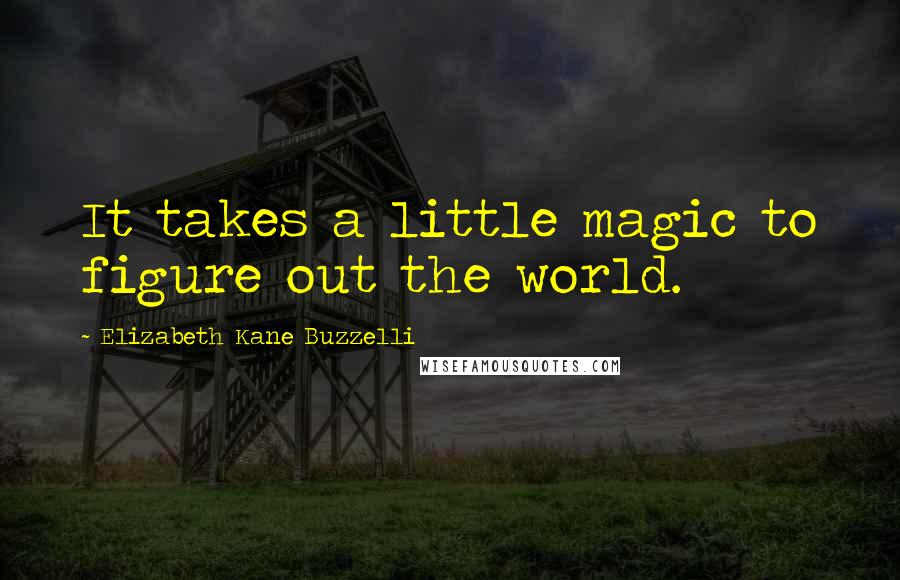Elizabeth Kane Buzzelli Quotes: It takes a little magic to figure out the world.