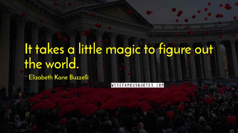 Elizabeth Kane Buzzelli Quotes: It takes a little magic to figure out the world.