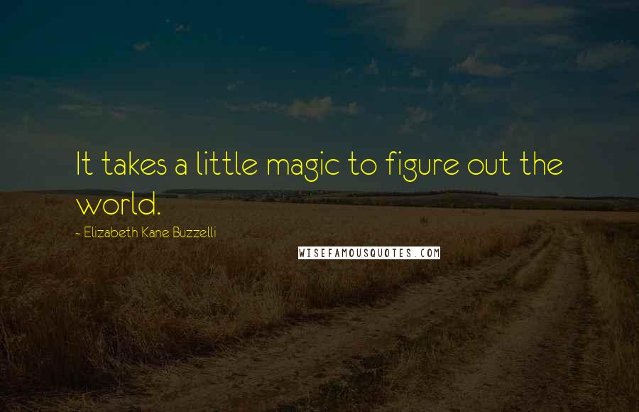 Elizabeth Kane Buzzelli Quotes: It takes a little magic to figure out the world.