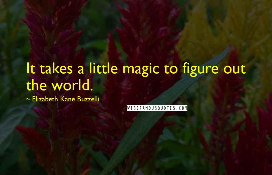 Elizabeth Kane Buzzelli Quotes: It takes a little magic to figure out the world.