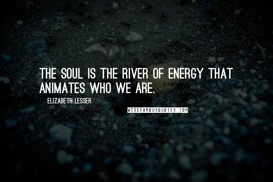 Elizabeth Lesser Quotes: The soul is the river of energy that animates who we are.