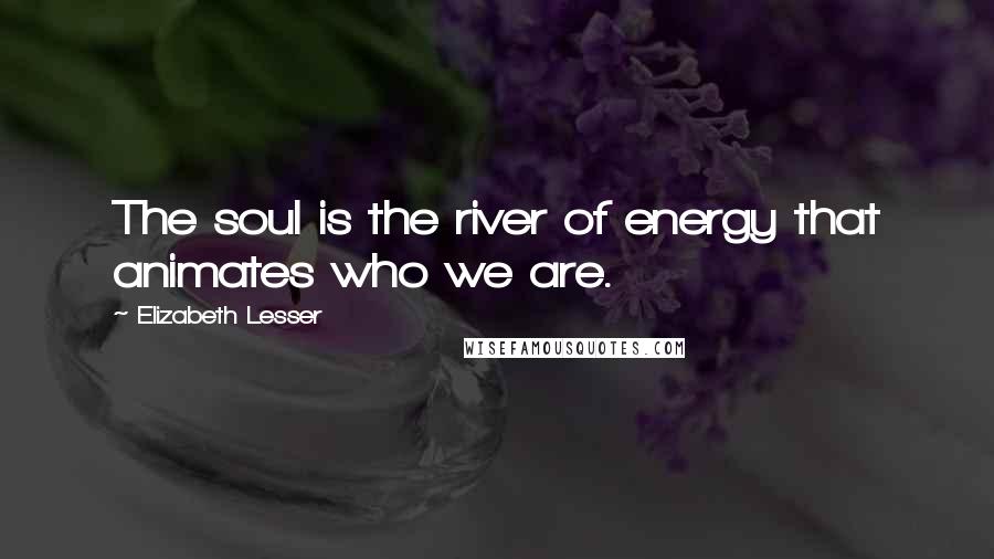 Elizabeth Lesser Quotes: The soul is the river of energy that animates who we are.