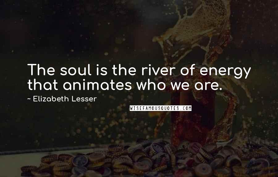 Elizabeth Lesser Quotes: The soul is the river of energy that animates who we are.