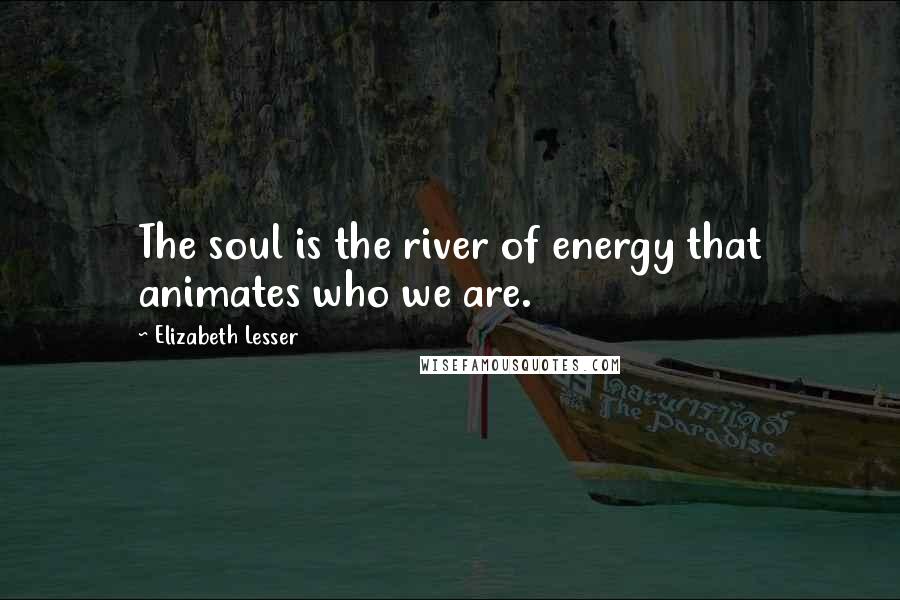 Elizabeth Lesser Quotes: The soul is the river of energy that animates who we are.