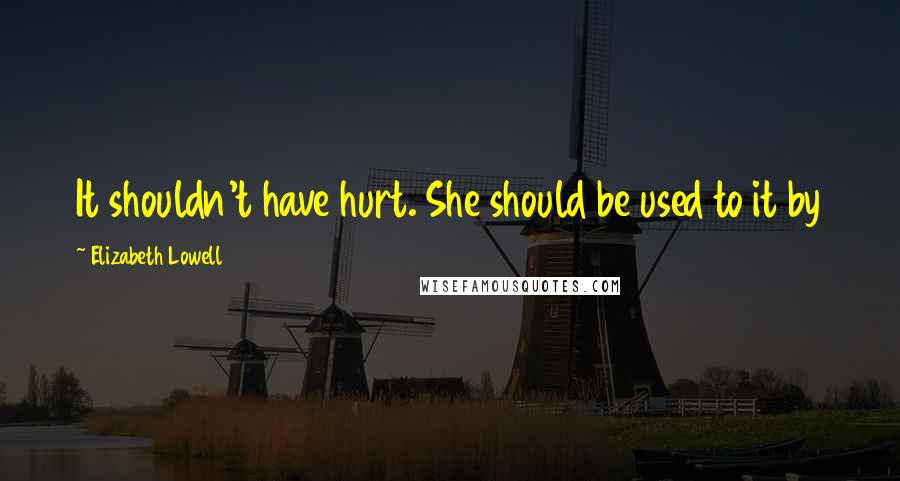 Elizabeth Lowell Quotes: It shouldn't have hurt. She should be used to it by