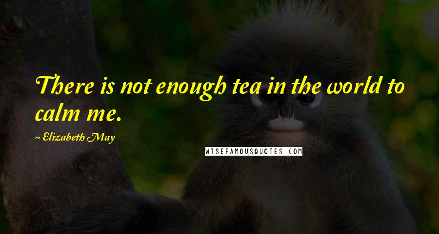 Elizabeth May Quotes: There is not enough tea in the world to calm me.