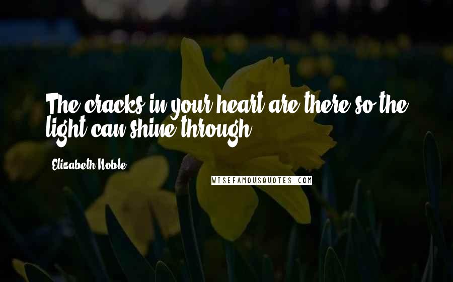 Elizabeth Noble Quotes: The cracks in your heart are there so the light can shine through.