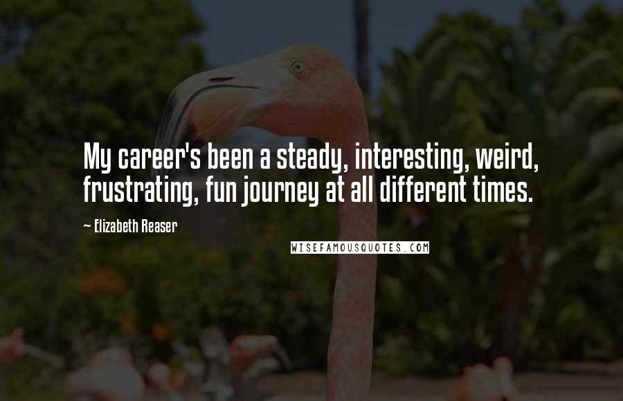 Elizabeth Reaser Quotes: My career's been a steady, interesting, weird, frustrating, fun journey at all different times.