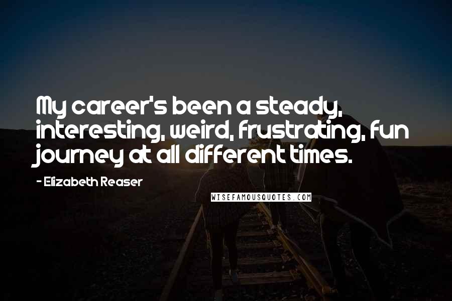 Elizabeth Reaser Quotes: My career's been a steady, interesting, weird, frustrating, fun journey at all different times.