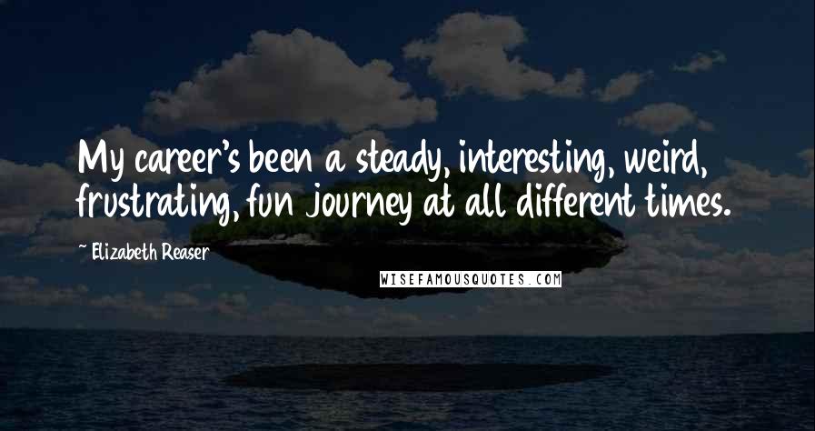 Elizabeth Reaser Quotes: My career's been a steady, interesting, weird, frustrating, fun journey at all different times.