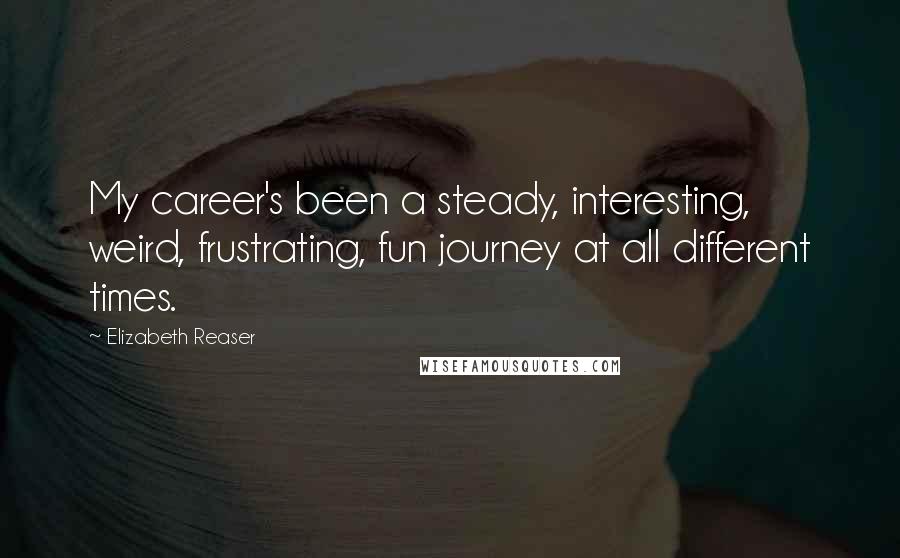 Elizabeth Reaser Quotes: My career's been a steady, interesting, weird, frustrating, fun journey at all different times.