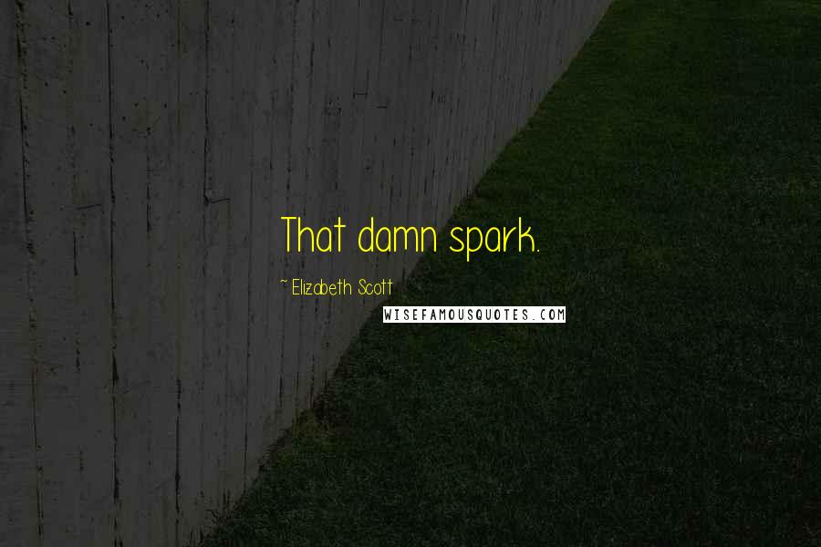 Elizabeth Scott Quotes: That damn spark.