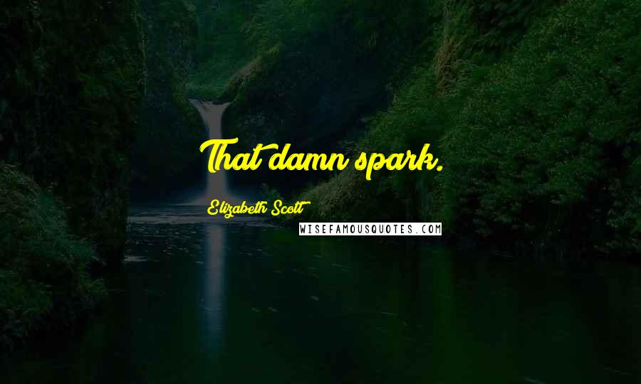 Elizabeth Scott Quotes: That damn spark.