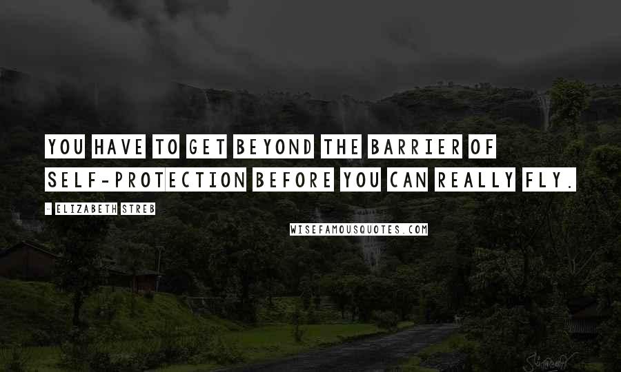 Elizabeth Streb Quotes: You have to get beyond the barrier of self-protection before you can really fly.