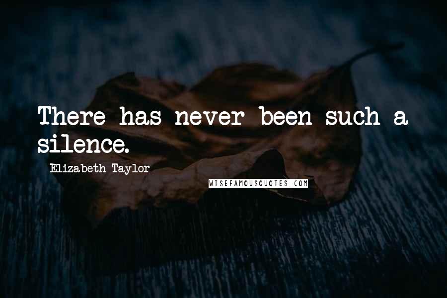 Elizabeth Taylor Quotes: There has never been such a silence.