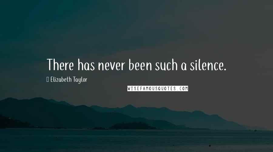 Elizabeth Taylor Quotes: There has never been such a silence.