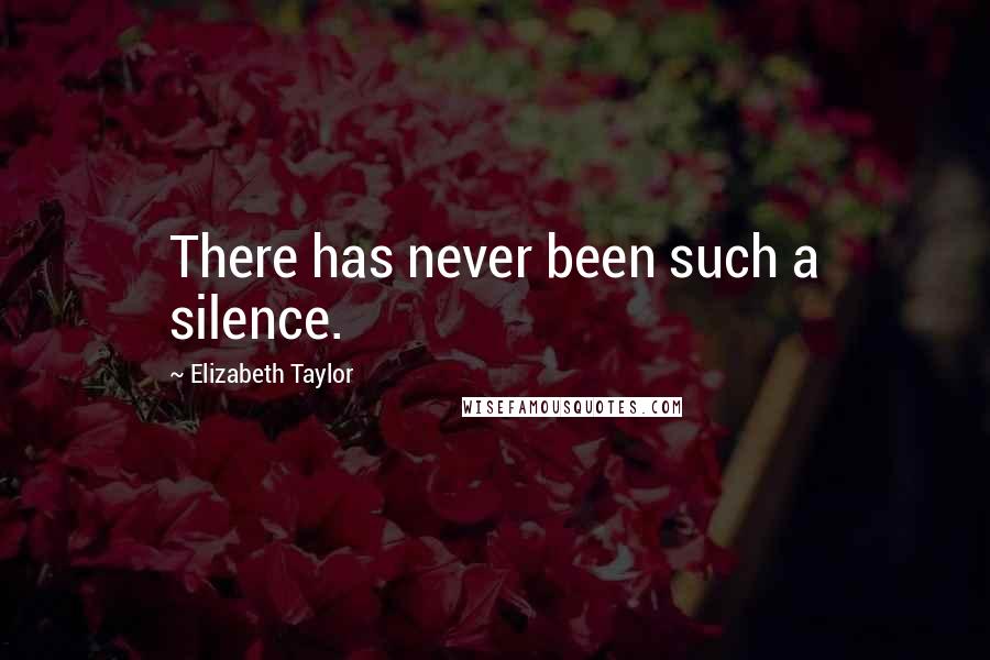 Elizabeth Taylor Quotes: There has never been such a silence.