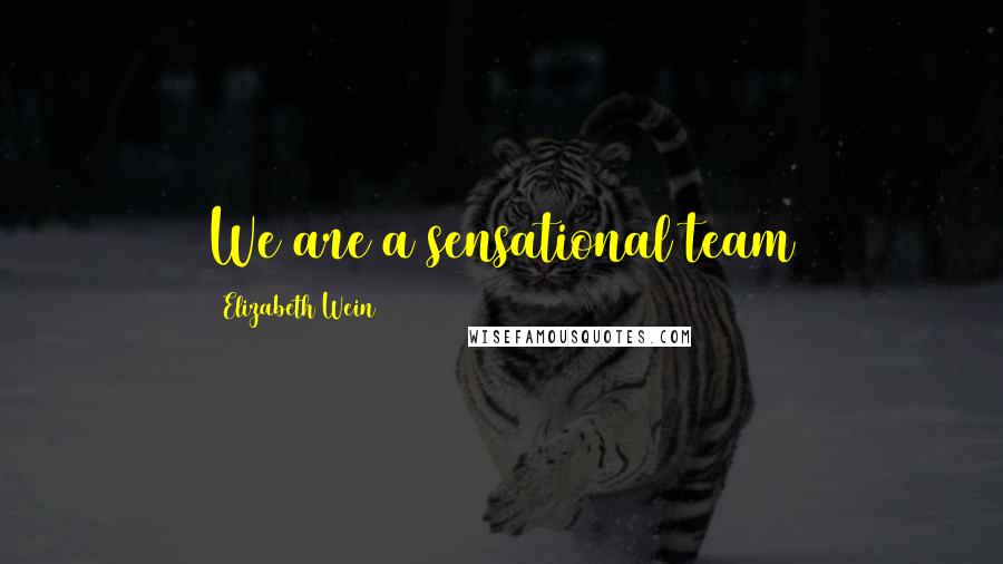 Elizabeth Wein Quotes: We are a sensational team