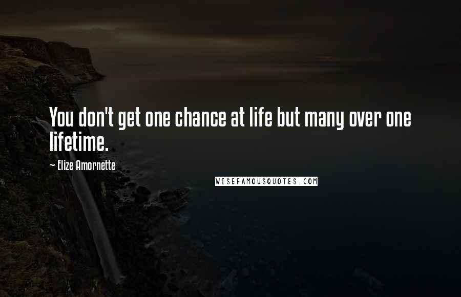 Elize Amornette Quotes: You don't get one chance at life but many over one lifetime.