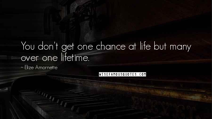 Elize Amornette Quotes: You don't get one chance at life but many over one lifetime.