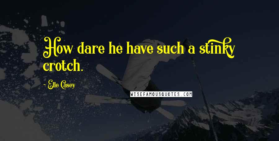 Elle Casey Quotes: How dare he have such a stinky crotch.