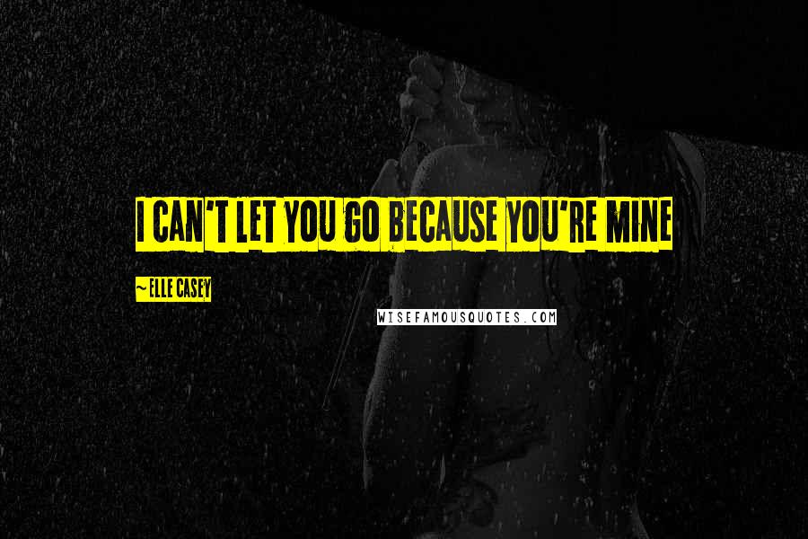 Elle Casey Quotes: I can't let you go because you're mine