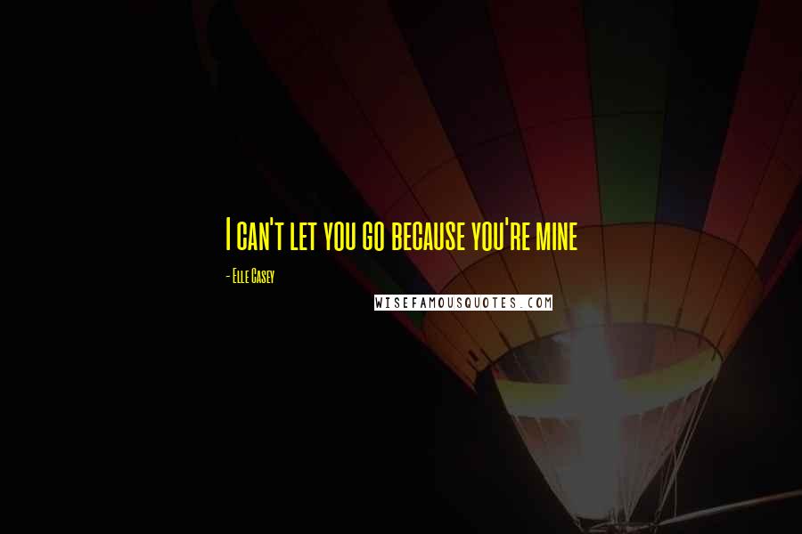 Elle Casey Quotes: I can't let you go because you're mine