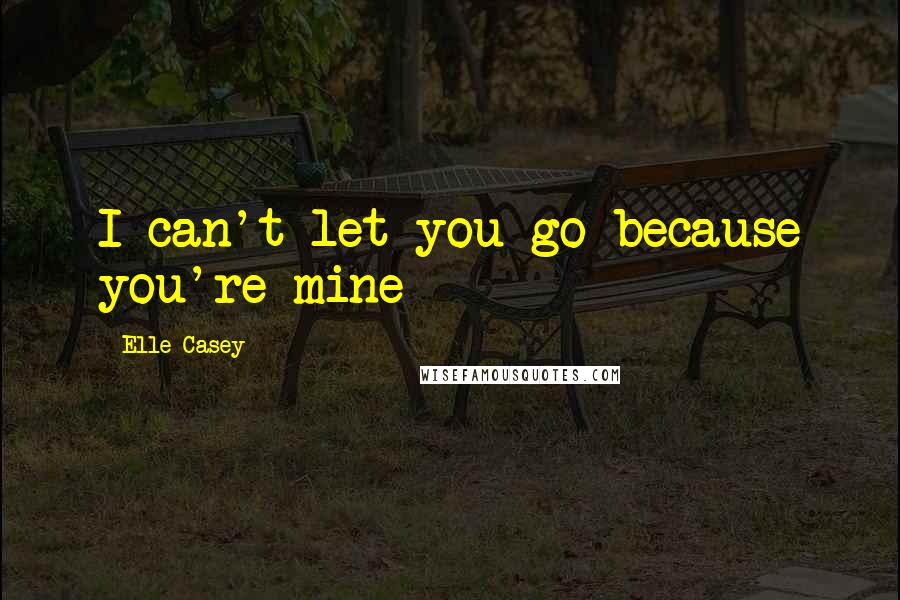 Elle Casey Quotes: I can't let you go because you're mine