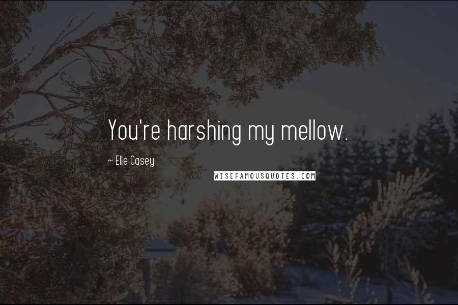 Elle Casey Quotes: You're harshing my mellow.