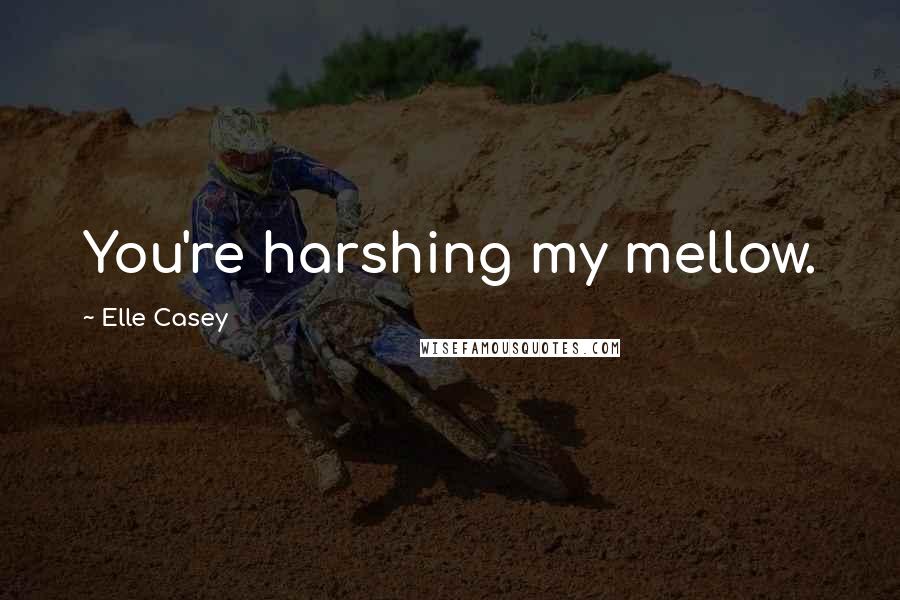 Elle Casey Quotes: You're harshing my mellow.