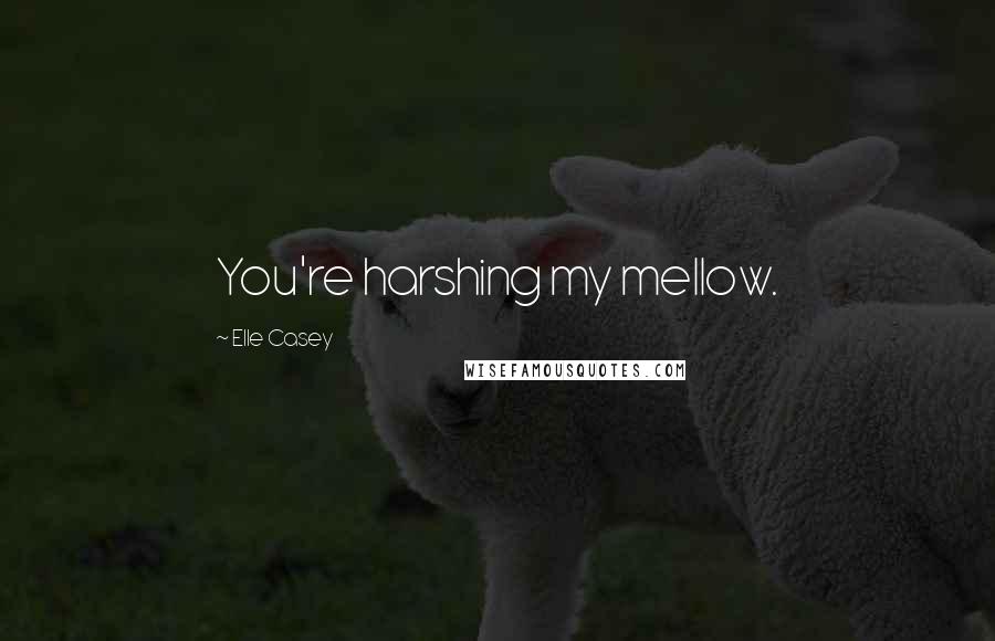 Elle Casey Quotes: You're harshing my mellow.