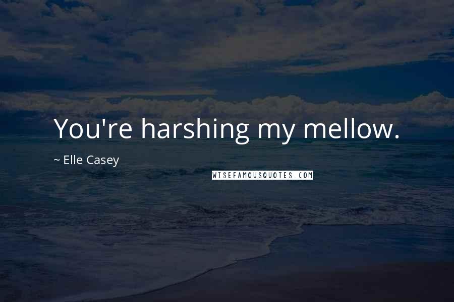 Elle Casey Quotes: You're harshing my mellow.