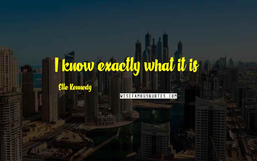 Elle Kennedy Quotes: I know exactly what it is.