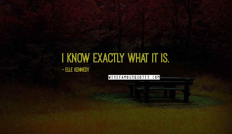 Elle Kennedy Quotes: I know exactly what it is.