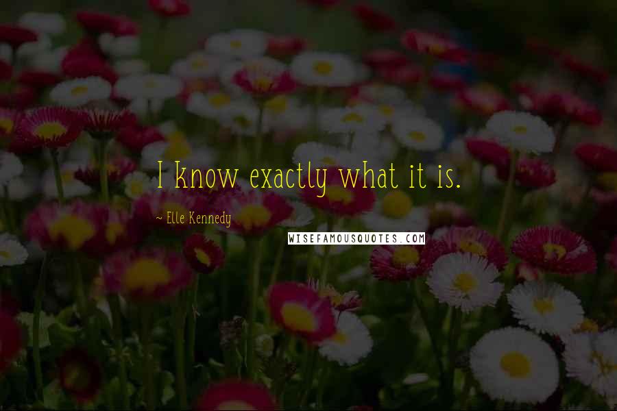 Elle Kennedy Quotes: I know exactly what it is.