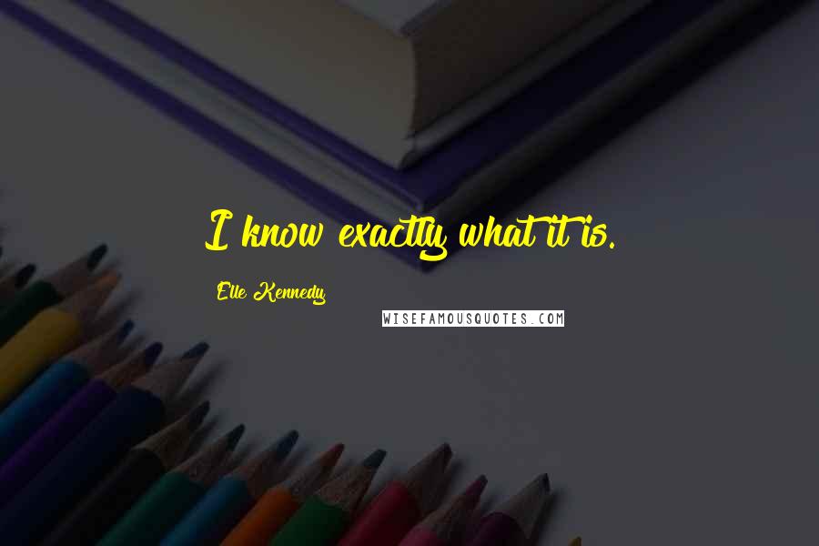 Elle Kennedy Quotes: I know exactly what it is.