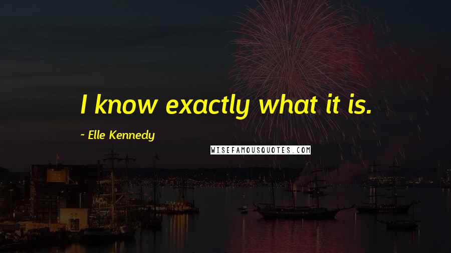 Elle Kennedy Quotes: I know exactly what it is.