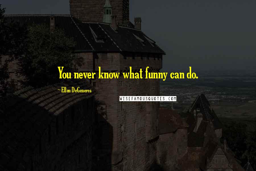 Ellen DeGeneres Quotes: You never know what funny can do.