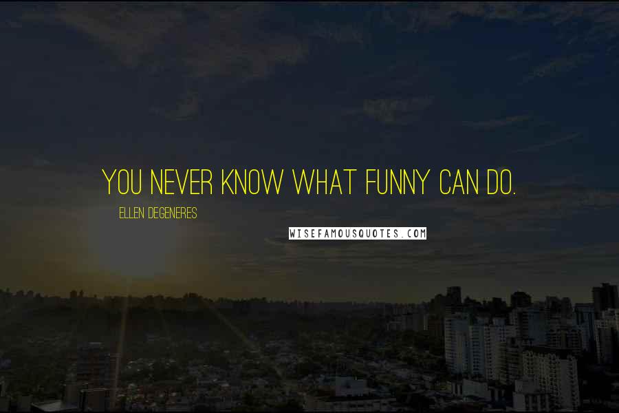 Ellen DeGeneres Quotes: You never know what funny can do.