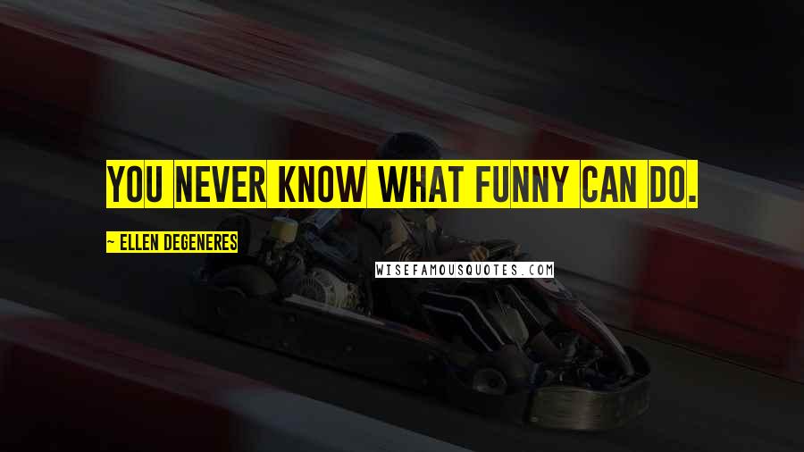 Ellen DeGeneres Quotes: You never know what funny can do.