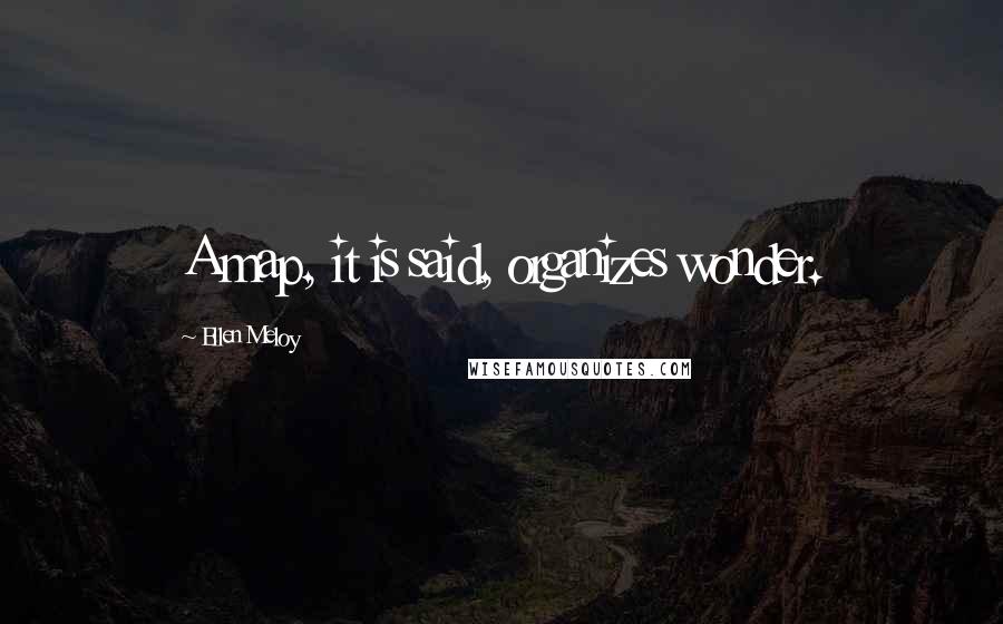 Ellen Meloy Quotes: A map, it is said, organizes wonder.