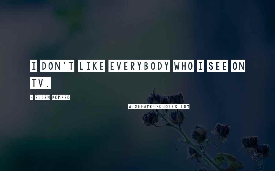 Ellen Pompeo Quotes: I don't like everybody who I see on TV.